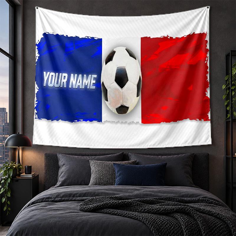 Personalized Tapestry Wall Hanging France national football team Pattern Art Background Cloth
