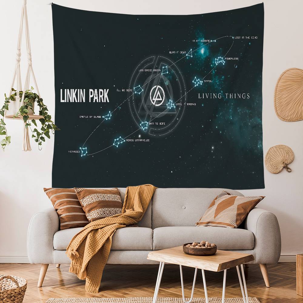 LLinkin PPark Band Anime Tapestry Hanging Tarot Hippie Wall Rugs Dorm Home Decor