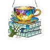 Книжный Акриловый Ловец Солнца-Пазл, Витражный Стиль Настенное Украшение-Подвеска, Колибри Цветочный Книжный DIY Набор для Ловца Солнца для Домашнего Декора,