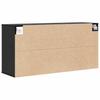 Shoe Cabinet with Shelf Black Oak Effect 103 x 30 x 51 cm