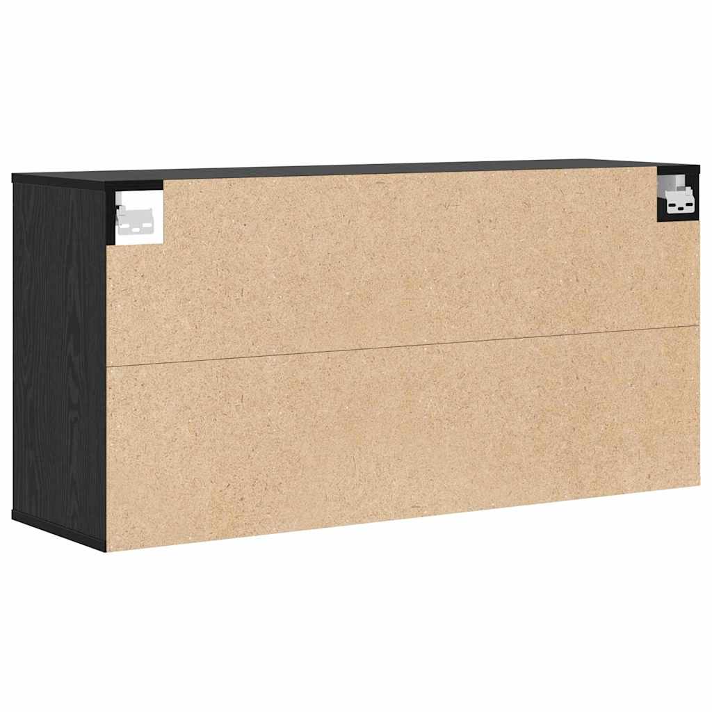 Shoe Cabinet with Shelf Black Oak Effect 103 x 30 x 51 cm