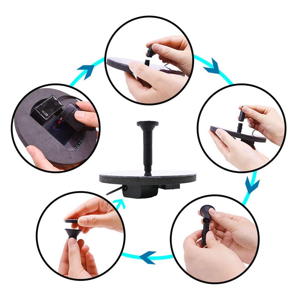 Floating Solar Powered Pond Pool Home for Bird Bath Solar Fountain Fountain Garden Decor Water Pump