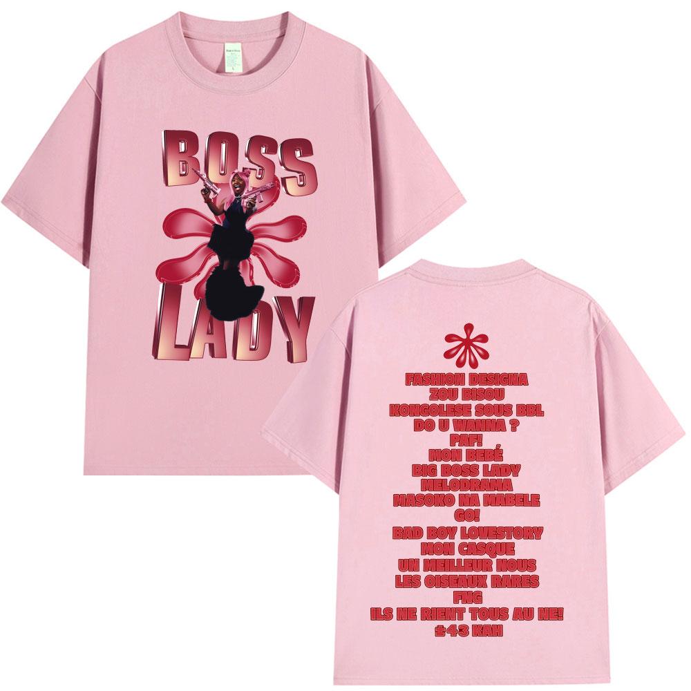 Rapper Theodora BOSS Lady Album Tour Tshirt Unisex Women Clothing Hip Hop Fashion T Shirt Casual Cotton Comfort Oversized Tshirts