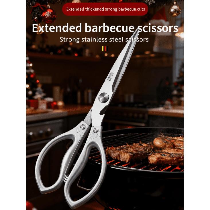 New Heavy-Duty Korean style barbecue Scissors-High-Hardness Stainless Steel for Vegetables Grilling All-in-One Kitchen Shears5