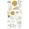 Transparent Stickers - Botanica - Leaves and Flowers - 1.5 To 5 Cm - 15 Pcs