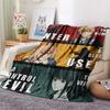 1PC Chainsaw Man Patterned Flannel Blanket Suitable For All Seasons For Home Decor Warmth And Comfort Gifts Holiday Present