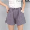 Fashion Women Pants High Waist Spring Summer Comfortable Linen Shorts Pants Solid Drawstring Large Size Thin Loose Wide Leg Shorts