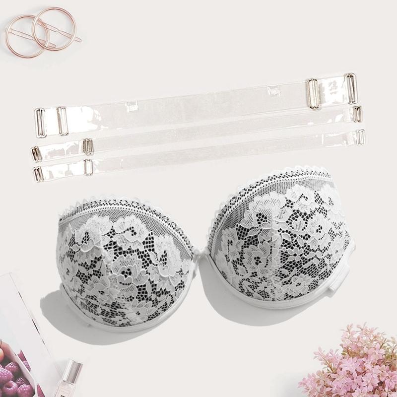 Невидимый бюстгальтер, сексуальное кружевное прозрачное женское белье на косточках с эффектом пуш-ап, подходит для вечернего платья 75B-85Bc для маленькой чашки