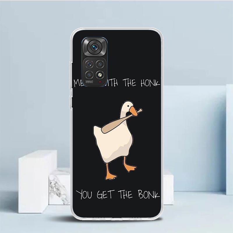 Мультяшная Утка Гусь Игра Силиконовый Чехол для Телефона Для Xiaomi Redmi Note 14 13 12 12S 11 Pro Plus 11S 10 10S 11T 11E 4G 5G Мягкий Чехол