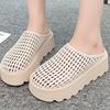 Summer New Waterproof Table Slippers Women's Round Head Preparation Deep Mouth Anti-slip Wear-resistant High Heels