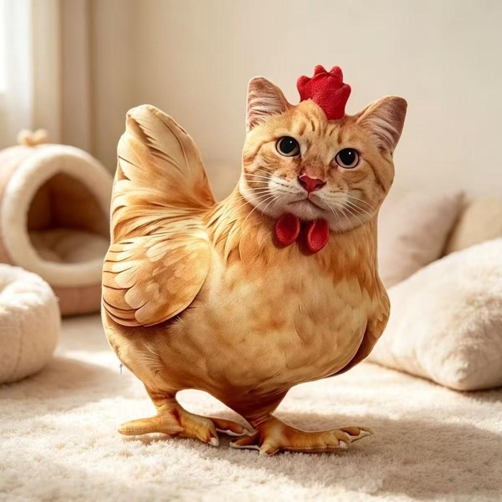 Плюшевая игрушка Голова Кошки Собаки Курицы 3D Кукла Милая Набитая Животная Курица Для Детей и Девочек