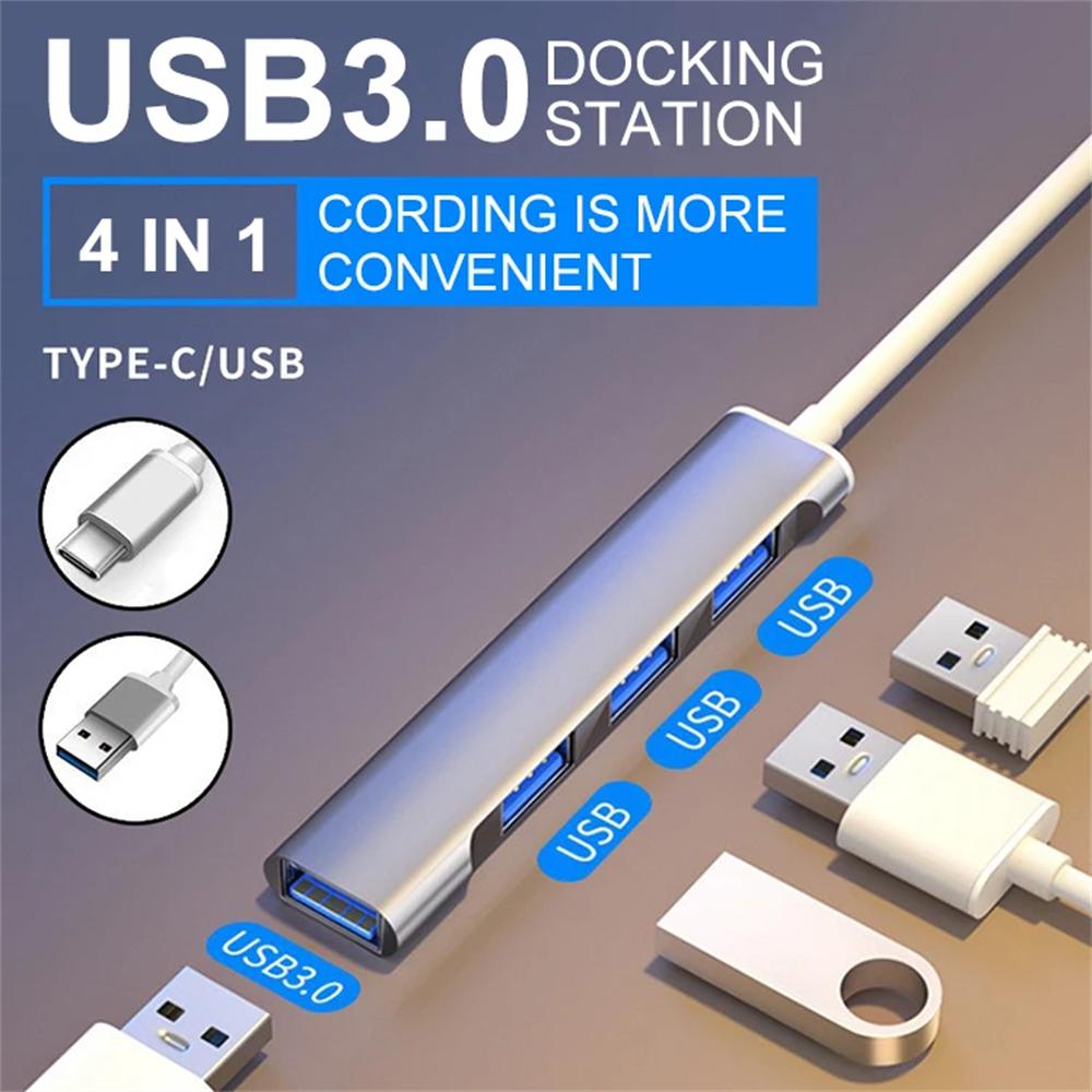 4 в 1 USB 3.0 HUB многопортовый разветвитель адаптер высокоскоростной USB 3.0/Type C на 4 USB OTG адаптер для Macbook Pro ноутбук аксессуары