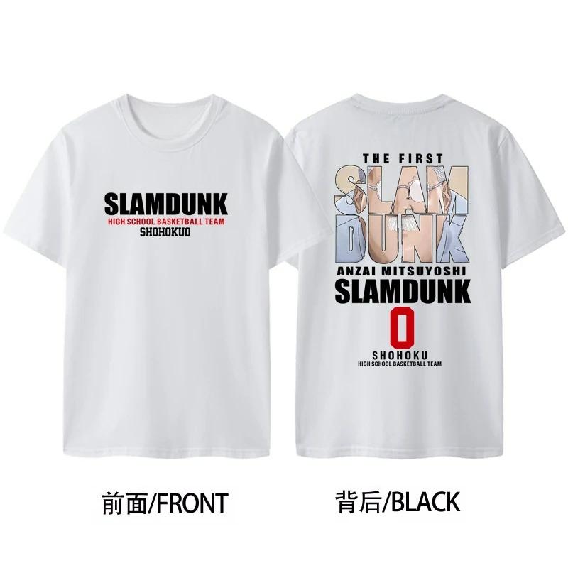 Новая популярная майка команды SHOHOKU SLAM DUNK Sakuragi Blossom Road с коротким рукавом, мужская и женская хлопковая баскетбольная футболка