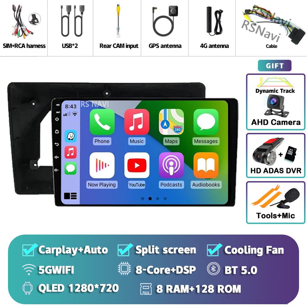 Android 14 Carplay Car Radio для Citroen C5 2009 Мультимедийный видеоплеер Навигация GPS Стерео 2Din DVD AI Voice 360 Камера DSP