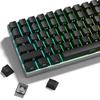 Womier 123-Key Double-Shot PBT Light-Transmitting Keycaps with Cherry Profile for Mechanical Keyboards and PCs (Black)