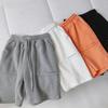 Европейские и американские летние шорты Y2K с высокой талией и широкими штанинами, однотонные, повседневные, длиной до колена, Harajuku