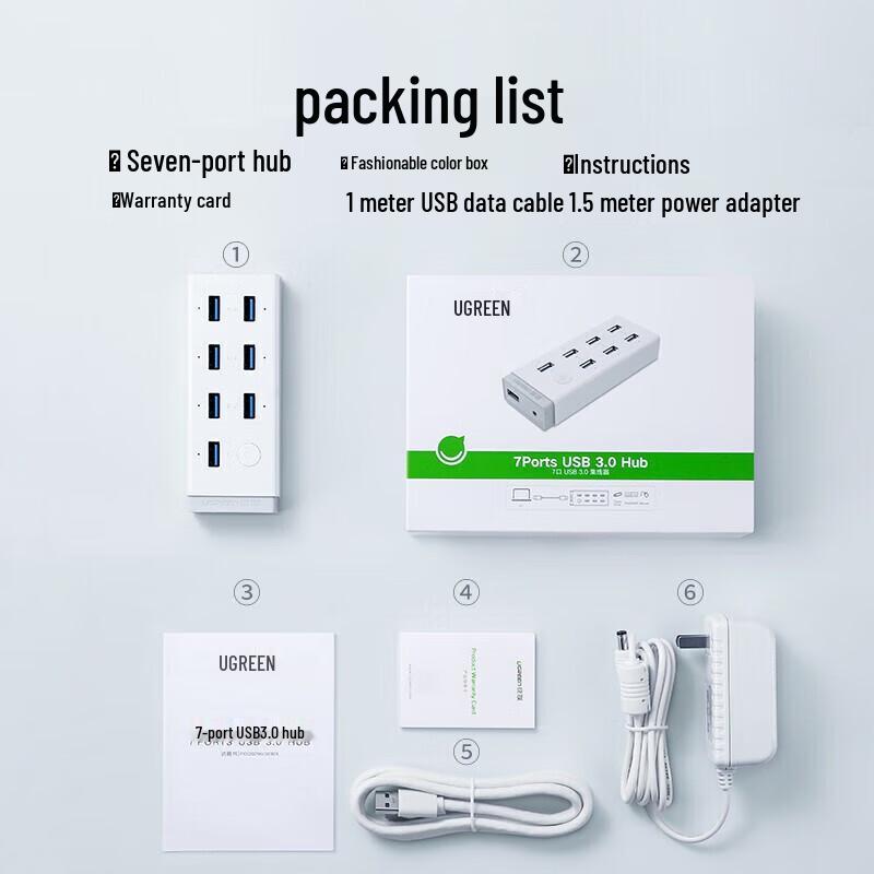 Ugreen 7-портовый USB 3.0 концентратор