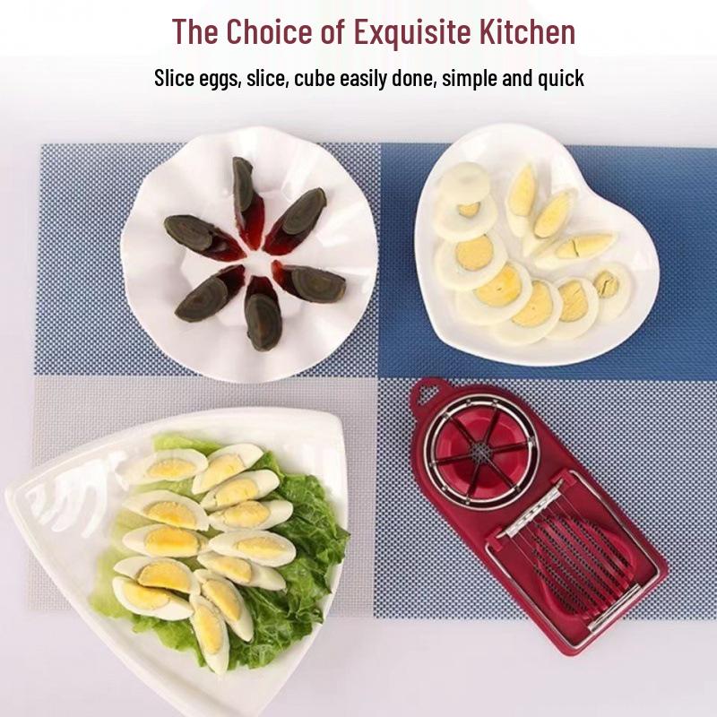 Stainless Steel 2-in-1 Egg and Preserved Egg Slicer