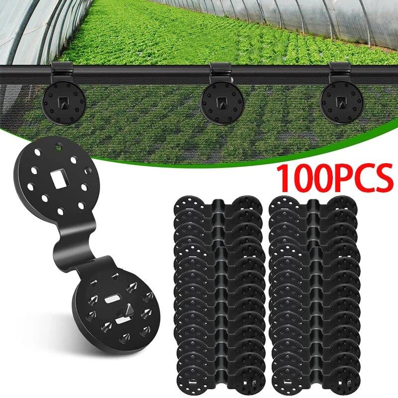 5-100 шт. зажим для сетки для солнцезащитного козырька, зажим для фиксации сетки для солнцезащитного козырька, зажим для фиксации ткани для теплицы, пластиковый люверс, крючок для сетки для забора, размер S