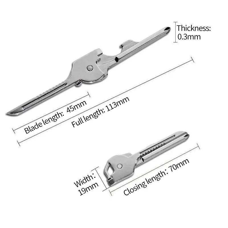 6 в 1 многофункциональный портативный брелок небольшой нож подвеска отвертка открывалка для бутылок мини аварийная распаковка кемпинг EDC инструмент