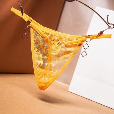 Женские стринги с геометрическим узором: Дышащее кружевное нижнее белье и верхняя одежда