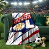 Olympique Football Crest Blanket Lightweight Ideal Bedding Blanket Perfect for Travel, Camping, Living Rooms, Offices, Sofas, Fan Christmas gift