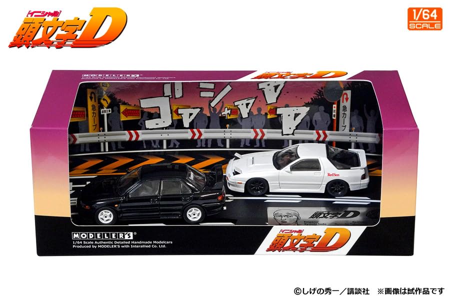 MODELER'S 1/64 Initial D Set Vol.17 Kyoichi Sudo Lancer Evolution III и Ryosuke Takahashi RX-7 (FC3S) Готовый продукт