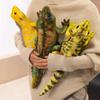 50cm Kawaii Lifelike Green Yellow Lizard Figurine Model Cute Reptile Lizard Plush Toys Simulation Animal Stuffed Doll Gifts