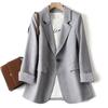 Office Lady Casual Blazers For Women Autumn Fashion Single Button Long Sleeve Outerwears New In Coats & Jackets Elegant