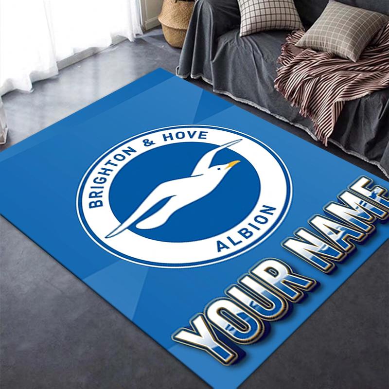 Custom Name Brighton&Hove Albion Carpet Rug for Living Room Bedroom Home Sofa Decoration,Kids play Non-slip Floor Mat
