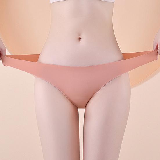 Women's Cotton Thong Soft Breathable Seamless Panties Ladies Sexy Low-rise Briefs Stretchy Bikini Underwear