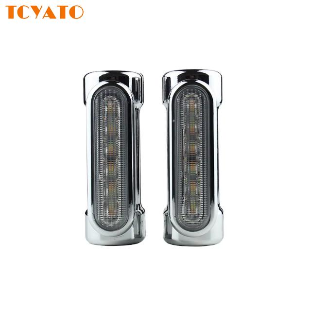 TCYATO Led Lights for Motorcycle Turn Signal Bright Daytime Running Light Guard Bar Lamp Bike Decorative Flashing Warning Light