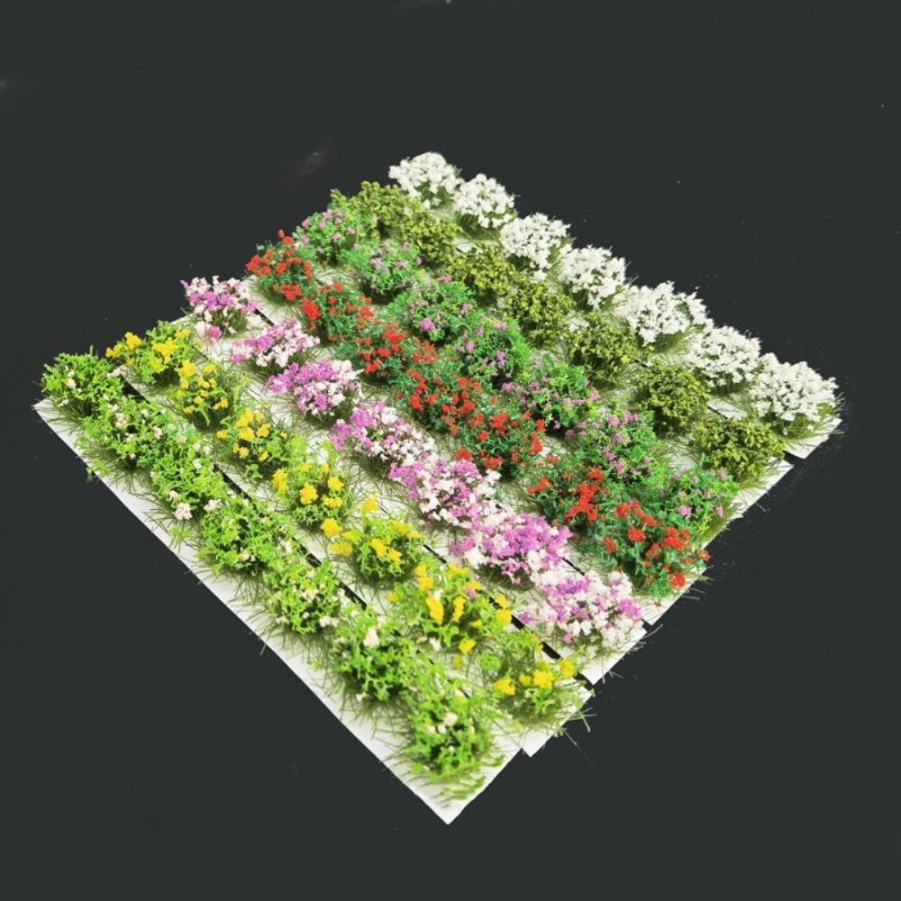 Railway Train Static Flower Tufts ABS Plant Materials Flower Grass Model Micro Landscape