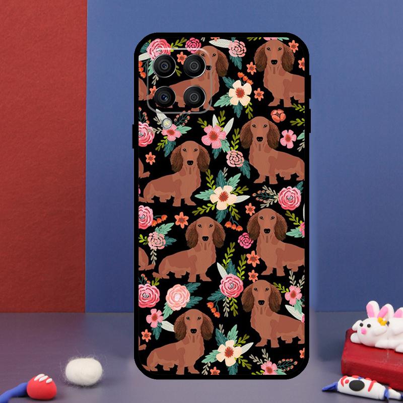 Cartoon Dachshund Dog For Samsung Galaxy M14 M34 M54 M33 M13 M23 M53 M15 M55 M31 M51 M20 M30s M32 M52 Phone Case