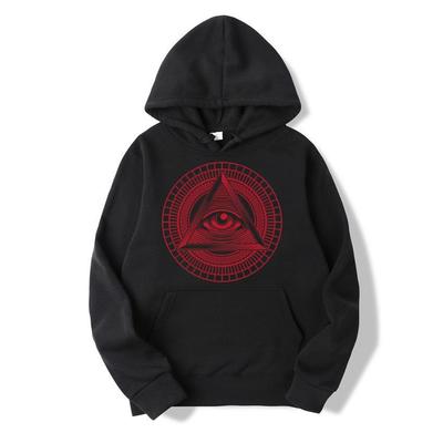 Худи мужское Illuminati Осень/Зима с принтом логотипа, повседневная женская мода, уличный стиль Харадзюку Y2K, теплое худи с длинным рукавом