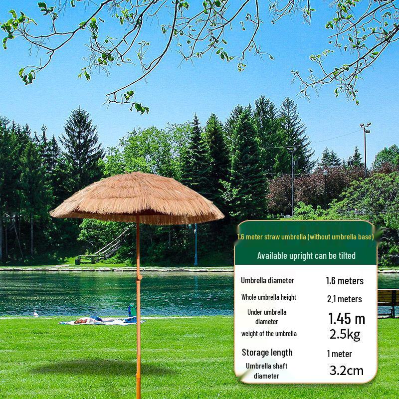 Outdoor Sunshade: Anti-Straw Hat Thatch Umbrella for Patio, Photography, and Garden
