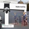Уличный светодиодный настенный светильник на солнечных батареях с 4G многолинзовой камерой видеонаблюдения