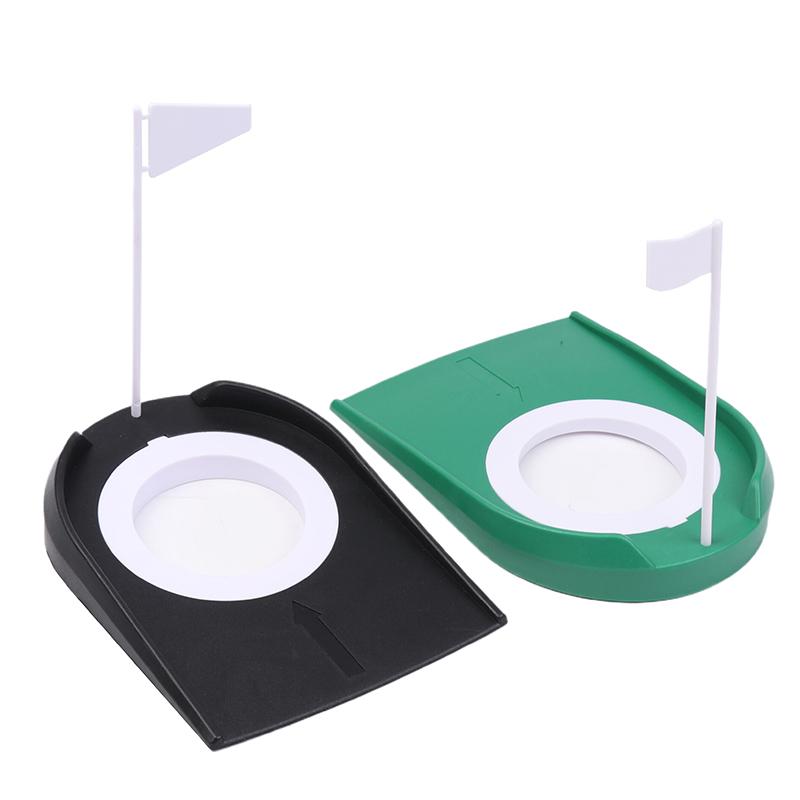 Тренажер для гольфа в помещении с лункой, паттер с флагом, тренировочное приспособление для игры на лужайке, домашнее учебное приспособление для игры во дворе, регулируемое отверстие