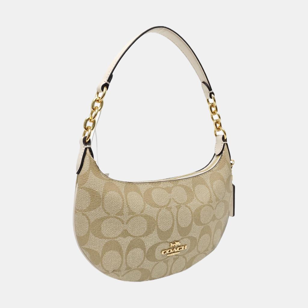 [Б/У] Сумка через плечо полумесяц Payton 21 Classic Monogram на молнии из ПВХ-кожи - Отличное состояние #DDBKMQ