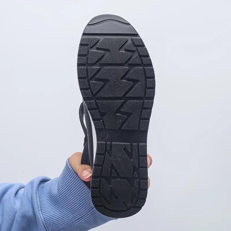 Женские модные босоножки однотонные на платформе и каблуке повседневные спортивные туфли