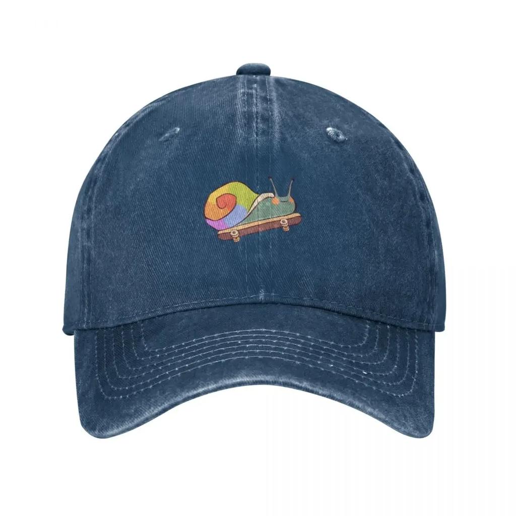 pride snail on a skateboard Baseball Cap Trucker Hat Hat Luxury Brand Golf Beach Outing Womens Unisexs