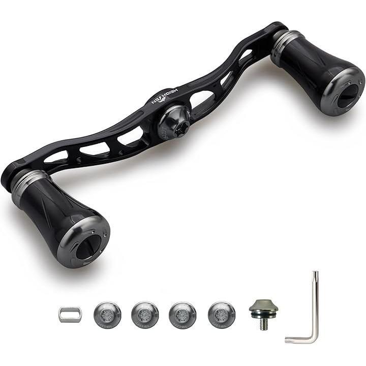 Б/у ручка катушки HEIGHTEN 88мм90мм105мм с ручкой 19мм SHIMANO DAIWA Abu универсальная для мультипликаторной катушки Серия Arch Pillar (105 мм - Черный и оружейный металл)
