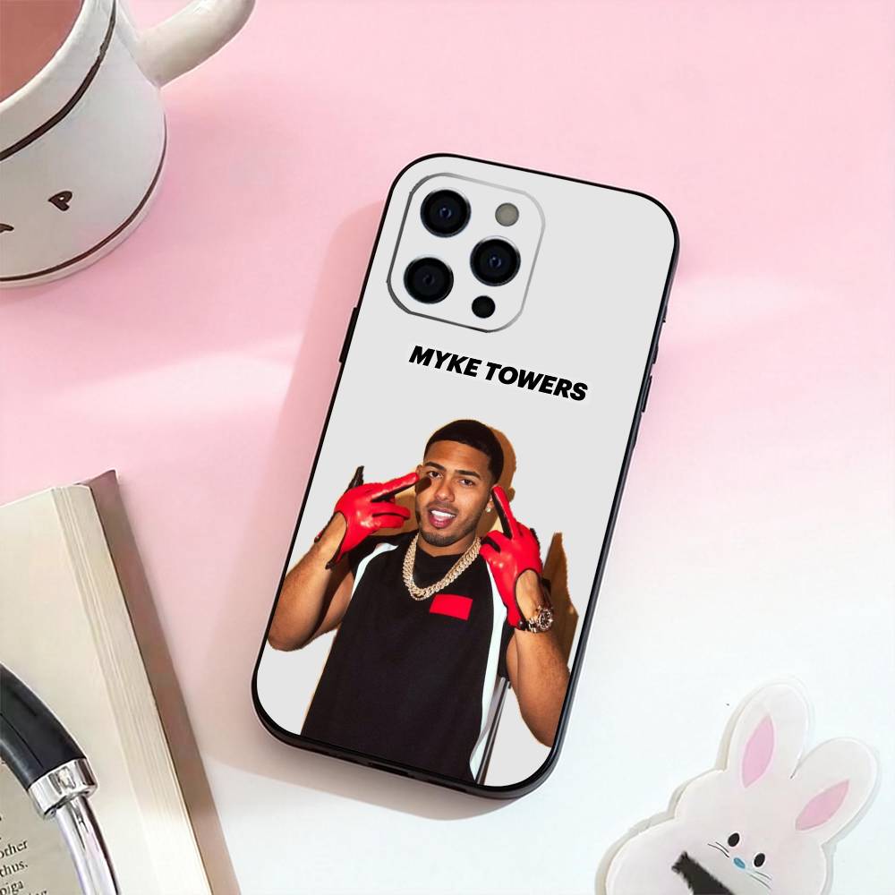 M-Myke Towers Ganga Phone Case For iPhone 17,16,15,14,13,12,11 Plus,Pro Max,Soft Silicone Black Cover