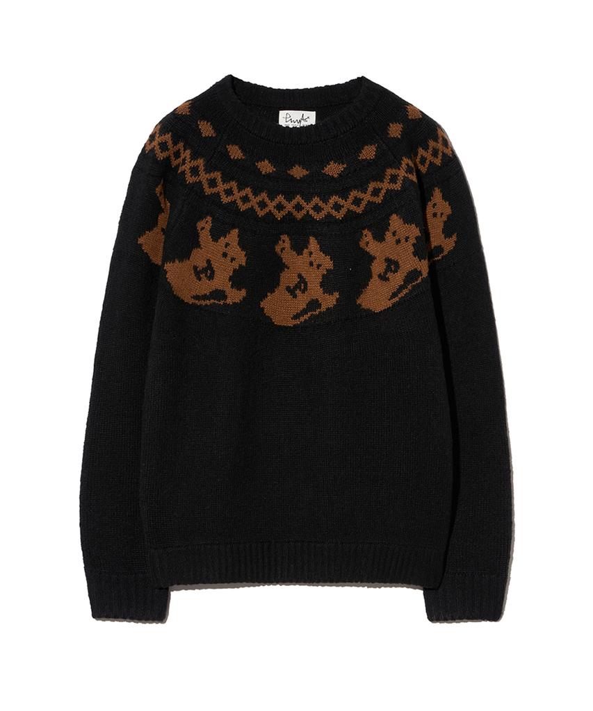 PHYSICAL DEPARTMENT Yoga Bear Nordic Knit_Black