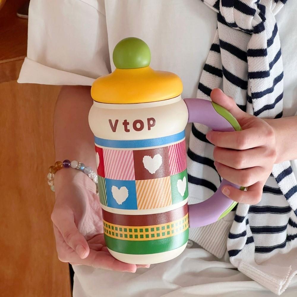 600ML Insulated Cup 316 Stainless Steel Thermal Bottle Durable Direct Drinking Cups for Student