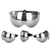 Universal Motorcycle Retro Pilot-Style Standard 3 Snap-Button Visor Flip Up Down Open Face Helmet Wind Shield Durable
