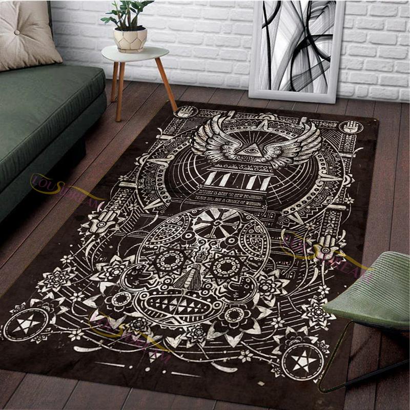 Масонский ковер, коврик с кольцом масонов иллюминатов, большой ковер, всевидящие глазные коврики, ковры для гостиной, ковры для фитнеса, коврик для домашних животных