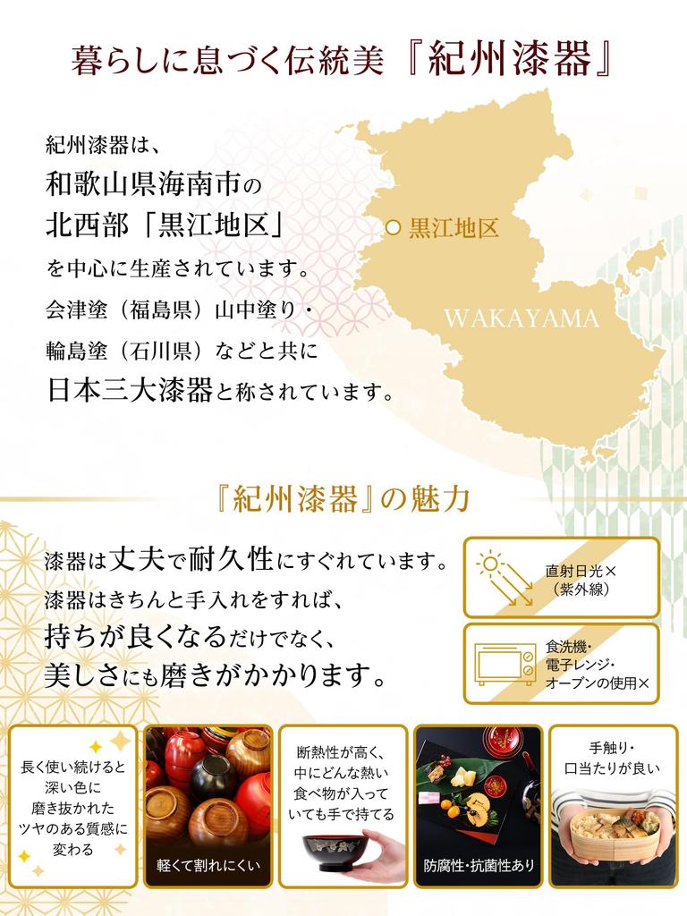 Yamaya Lacquerware Store: Japanese-made Bento Box with Plain Wood Lid.