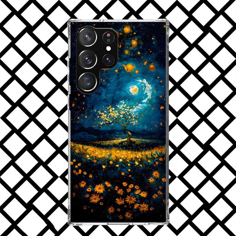 Starry Night Van Gogh Art Phone Case for Samsung Galaxy S26 S25 Edge S24 S23 Ultra S22 Plus S21 FE S20 + Soft Cover Print Fundas