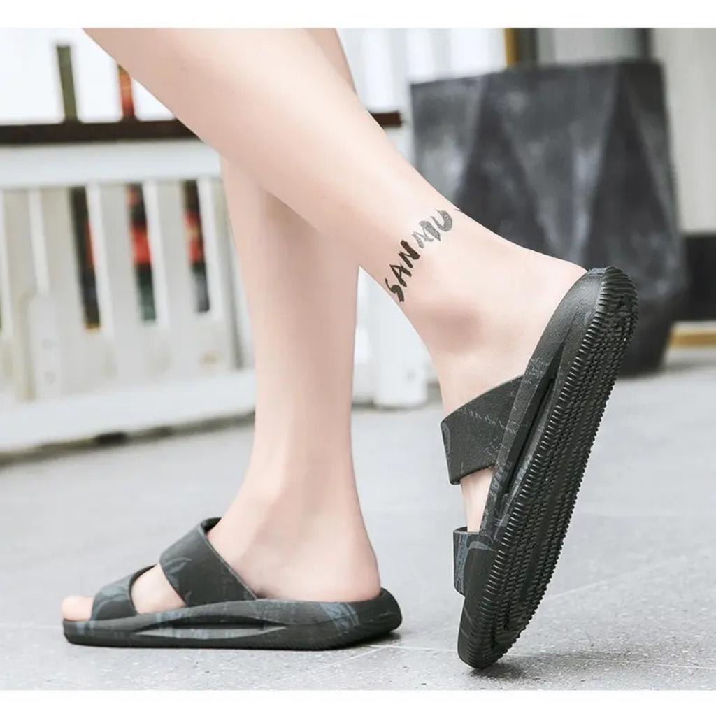 2025 Мужские летние тапочки Пляжные сандалии С принтом На толстой подошве Мальчиковые Домашние тапочки для ванной С принтом ЕВА Накладные Комнатные тапочки Нескользкие